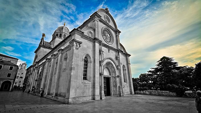 Den katolske katedral St. James, Šibenik, Kroatien